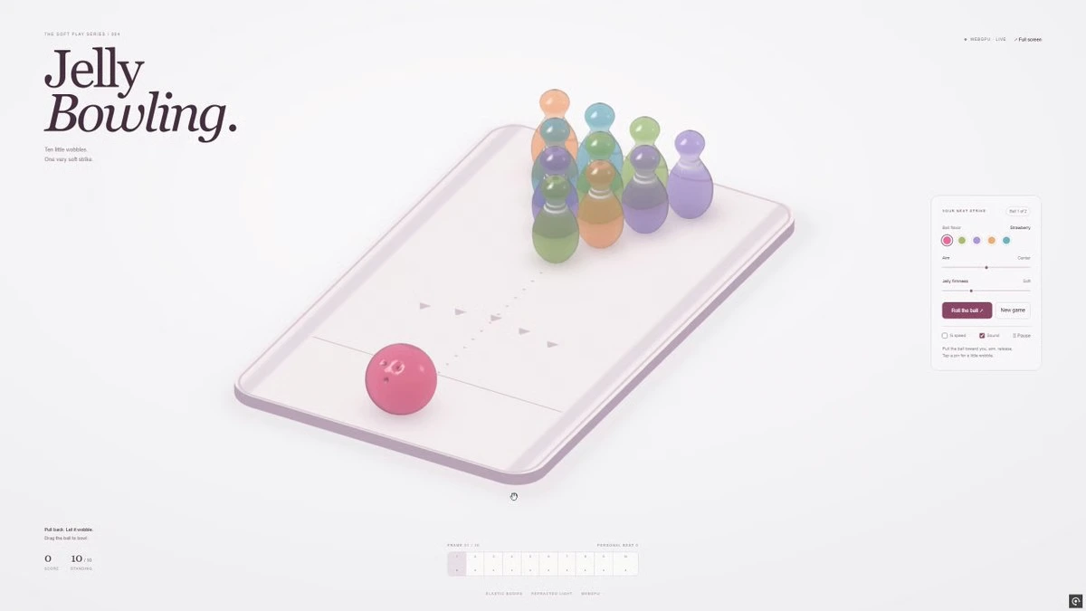 Браузерная игра Jelly Bowling