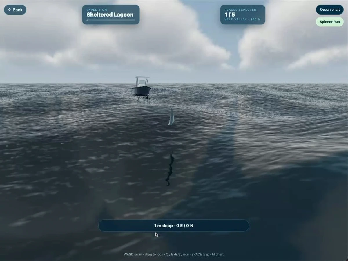 Интерактивная симуляция океана в Three.js