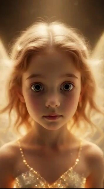 Многосценный промпт для анимации феи и девочки в пещере от Grok Imagine