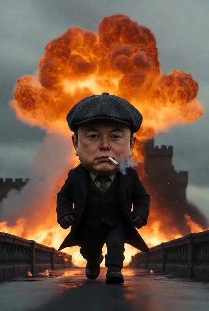 Промпт Grok Imagine для гигантского младенца Илона Маска