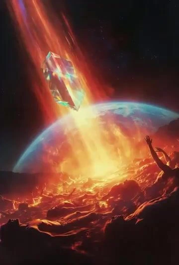 Промпт для Grok Imagine: Призма и трансформация энергетического существа