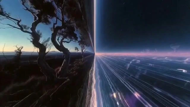 Промпт Grok Imagine: «Другая сторона»