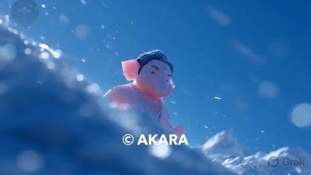 Ганеша на заснеженном склоне