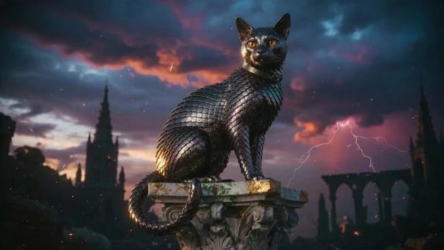 Кот с металлической чешуёй
