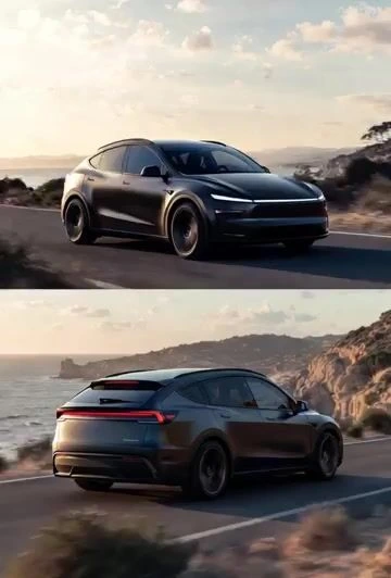 Фотореалистичная визуализация Tesla Model Y как классического европейского универсала
