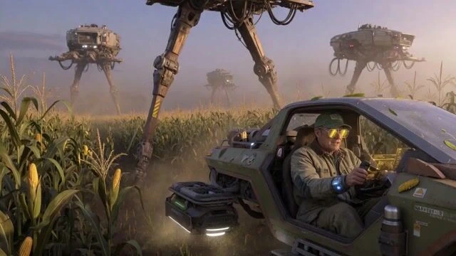 Пример sci-fi объекта для шаблона промпта Grok Imagine