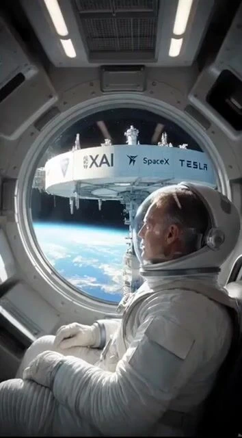 Солнце поглощается Terafab Видео промпт