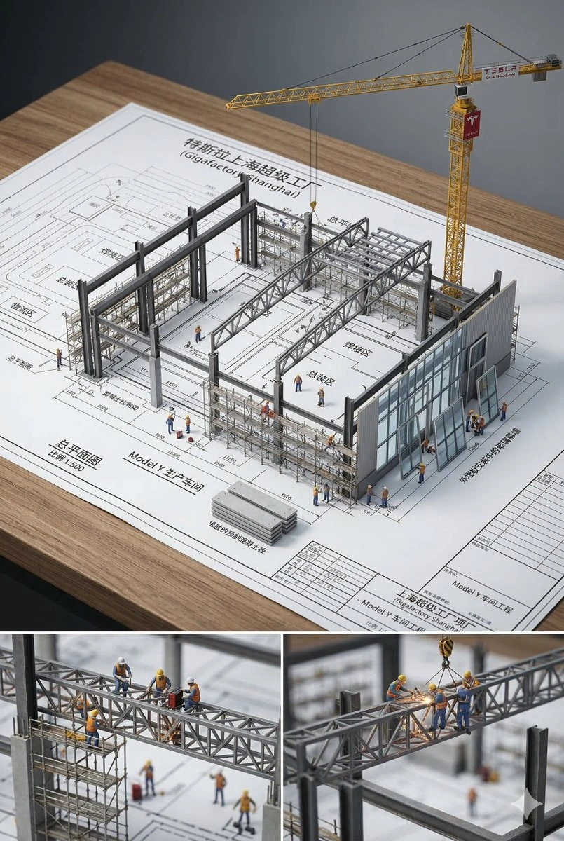 3D миниатюра архитектурного чертежа
