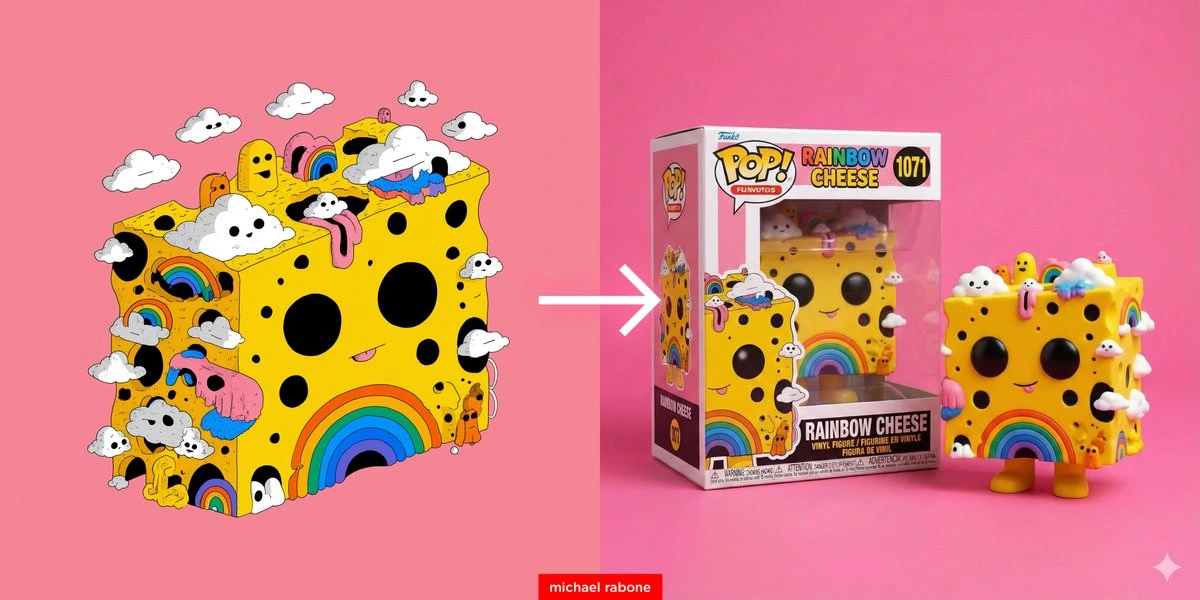 Промпт трансформации из мультфильма в Funko Pop