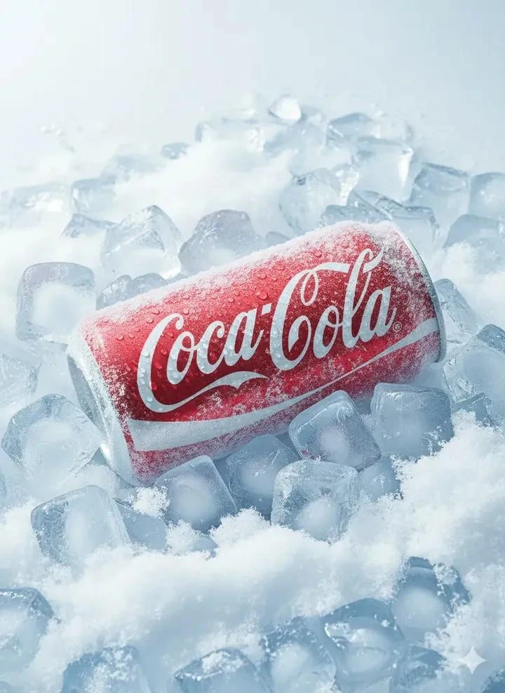 Гиперреалистичная съёмка ледяной Coca-Cola