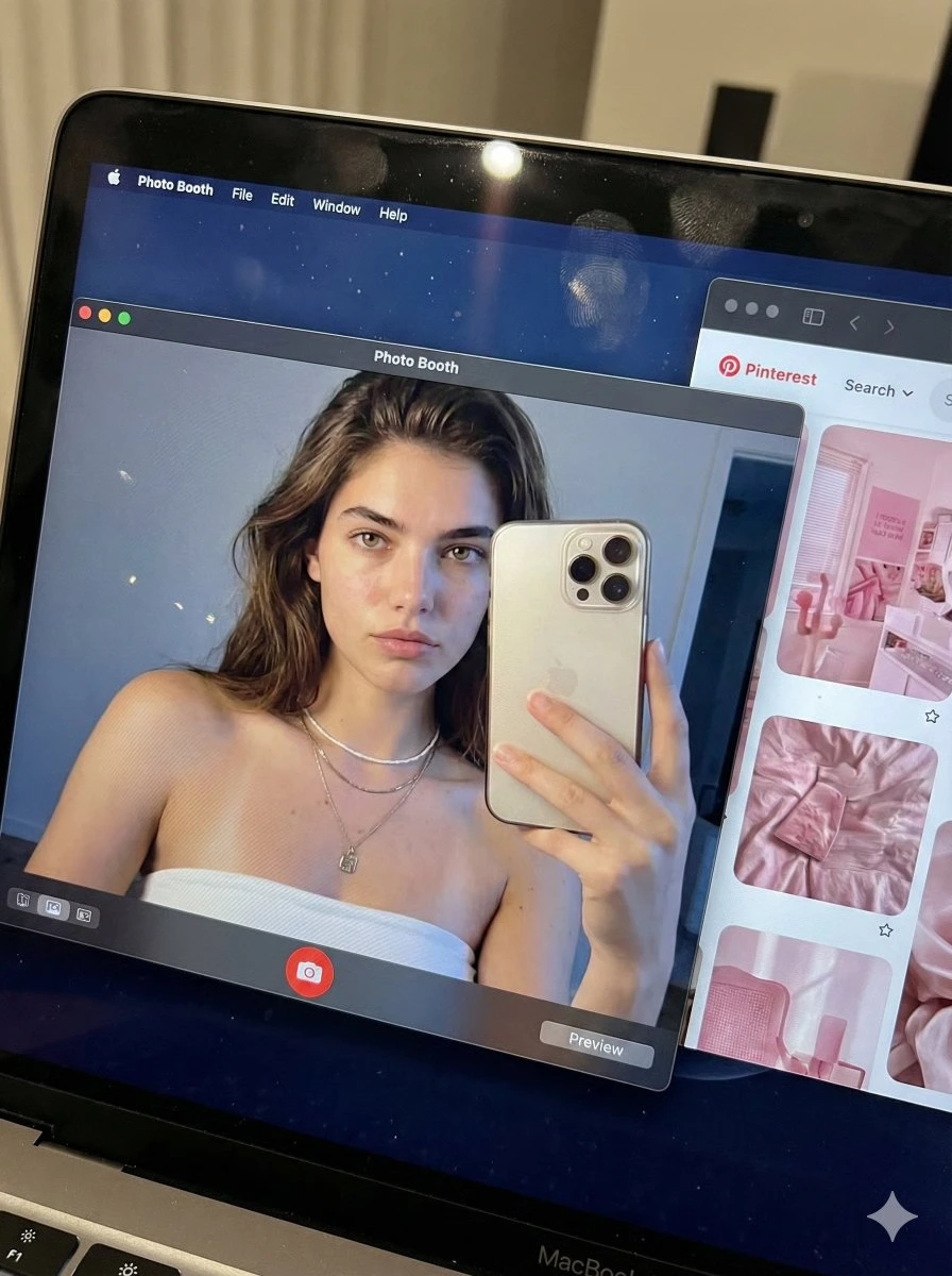 Промпт симуляции гиперреалистичного экрана MacBook