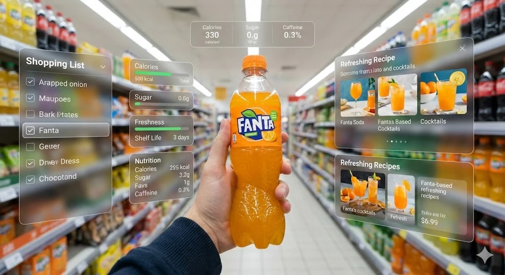 Гиперреалистичная концепция рекламы Fanta в смешанной реальности