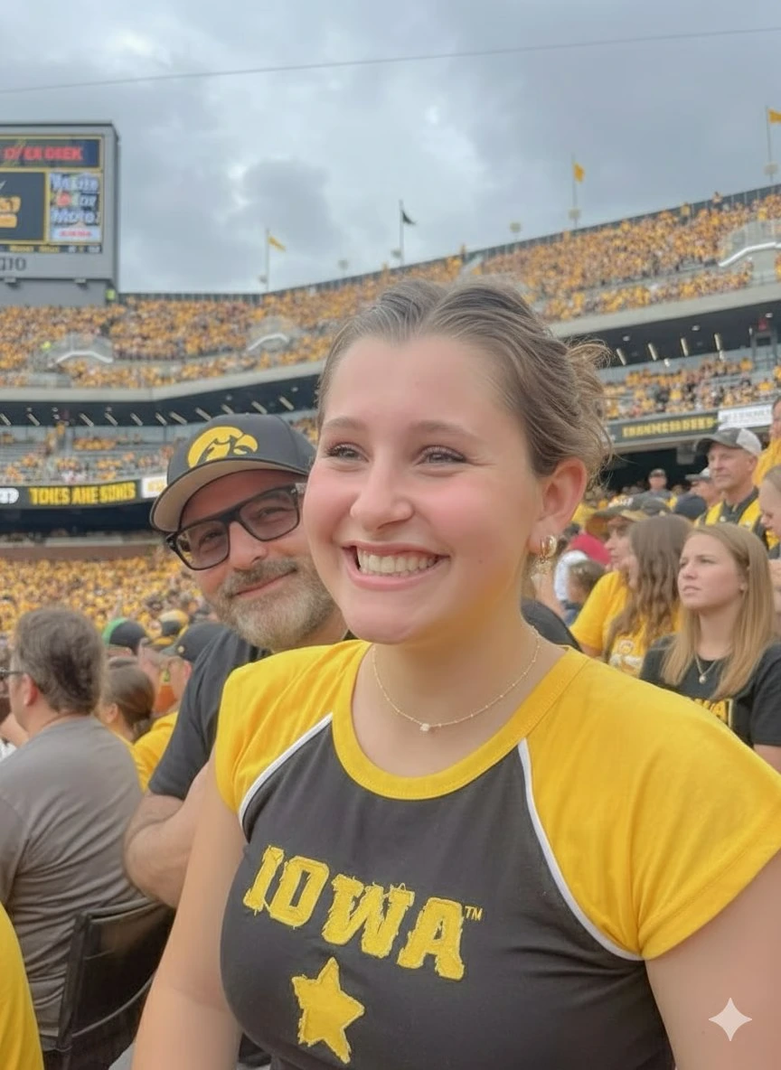Селфи-портрет на стадионе Iowa Hawkeyes