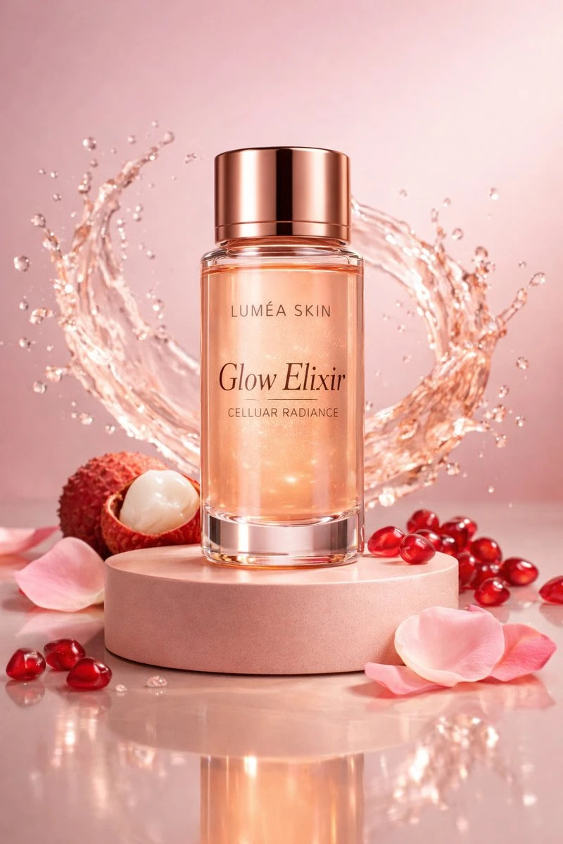 Коммерческая фотосъёмка люксовой косметики: Glow Elixir
