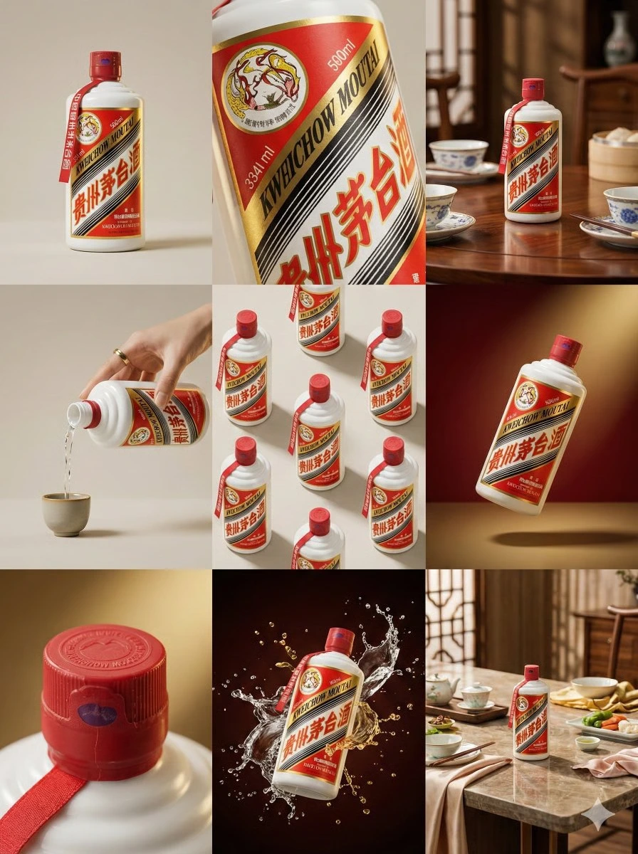 Визуальный сториборд бренда Moutai 3x3