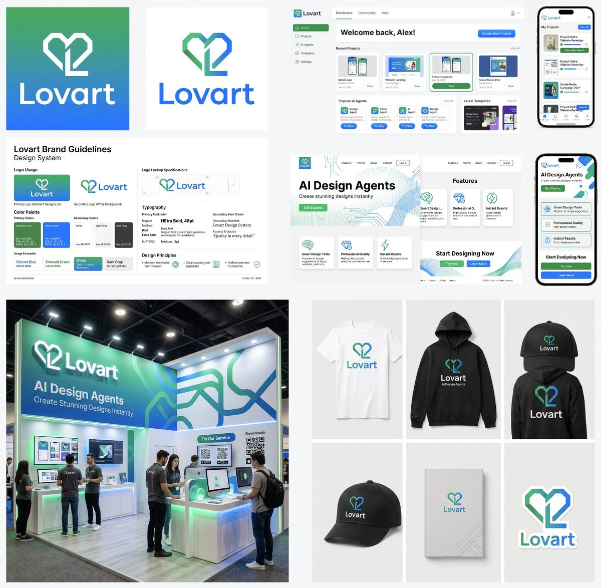 Многошаговые промпты для генерации дизайна бренда 'Lovart'