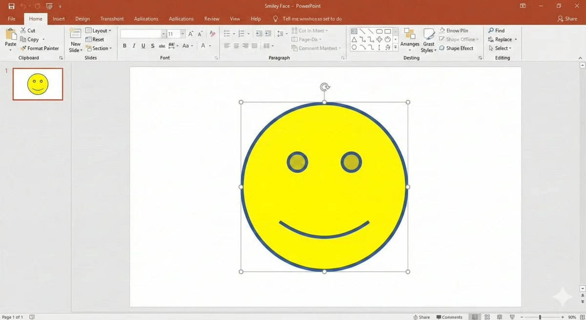 Знак улыбки из PowerPoint для Nano Banana Pro