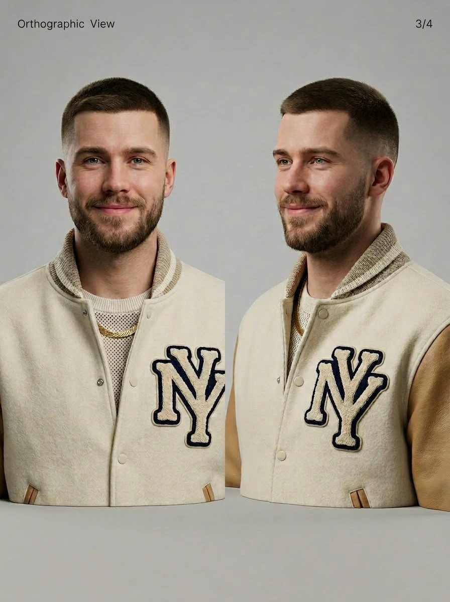 3D-карточка персонажа с курткой Varsity