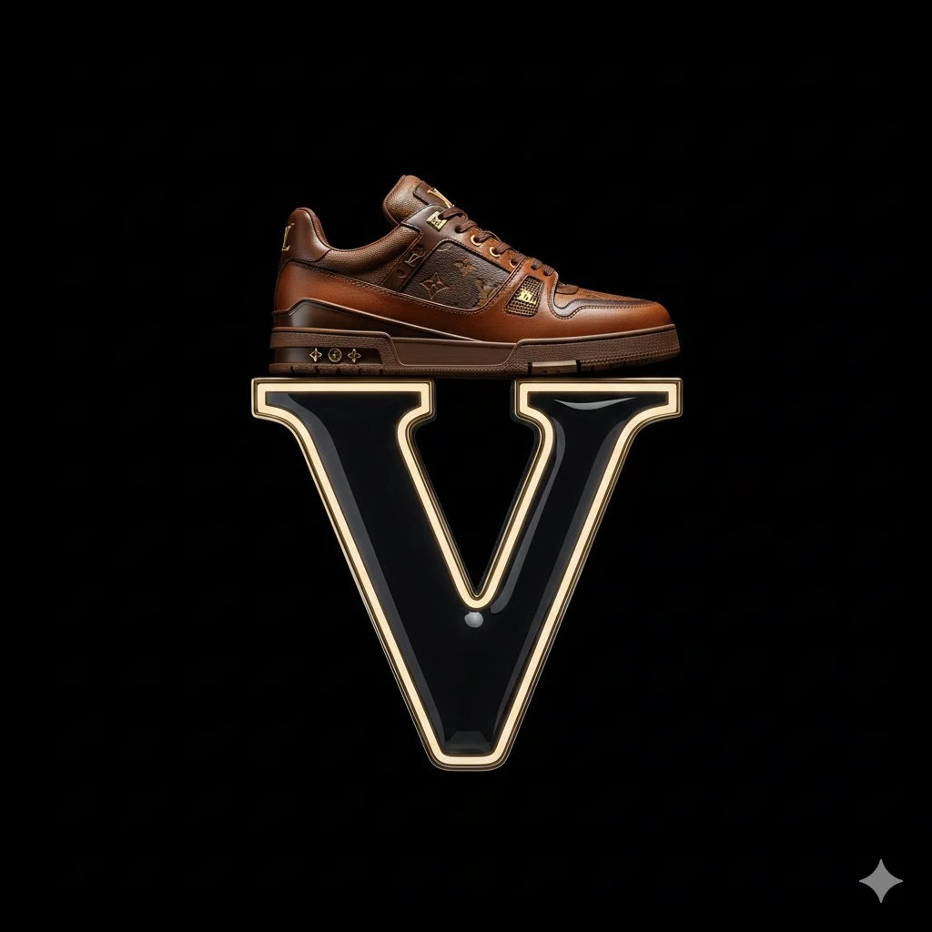 Авангардный редакционный промпт лыжных очков Louis Vuitton