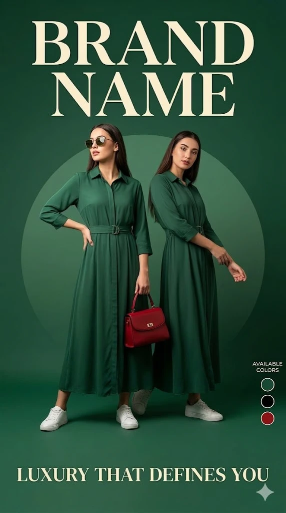 Постер роскошной модной рекламы