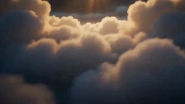 3D CG анимация монаха на белом коне