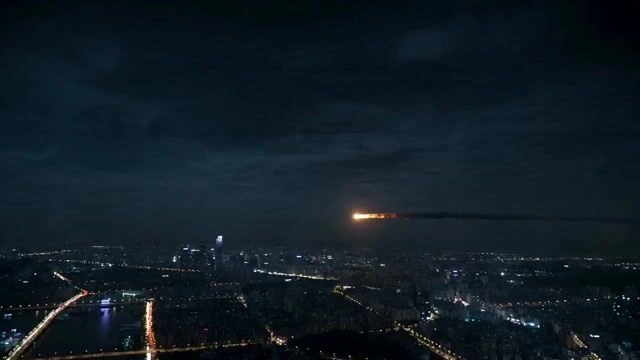 Столкновение астероида с городом