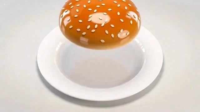 Ритмичная стопка мультяшной еды