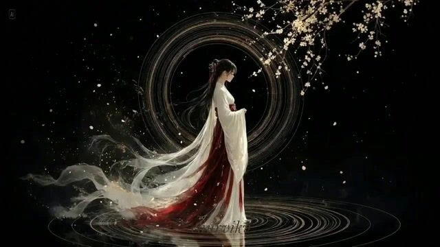 Эмоциональный китайский танец на воде
