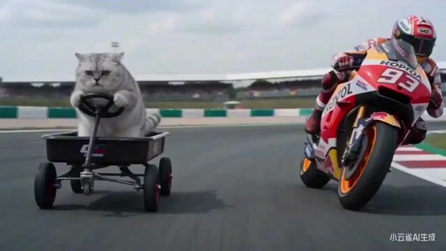 Кинематографическая гонка котёнка MotoGP