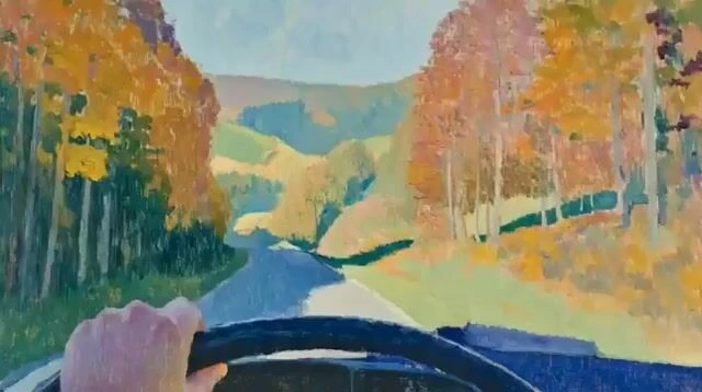 Промпт масляной живописи Midjourney (рука водителя)