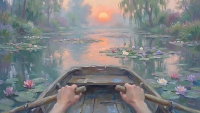 Импрессионизм Моне: гребные руки