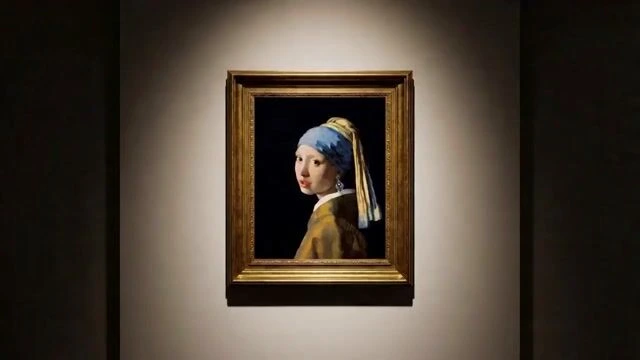Мультиракурсный промпт: девушка крадёт серьги в музее ночью