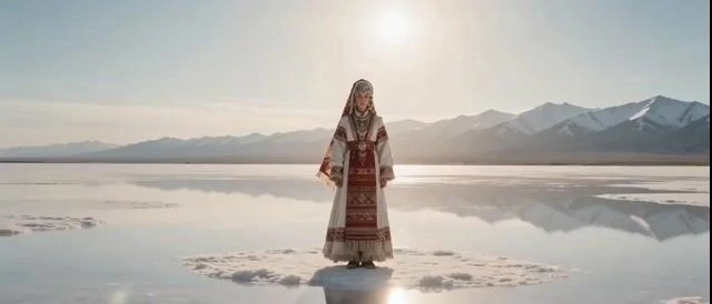 Сцена трансформации в Sci-Fi стиле: Древняя богиня — киберпанк-воительница