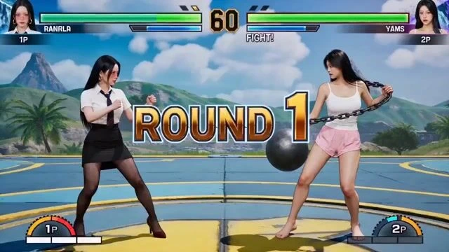 Классическая боевая сцена Street Fighter