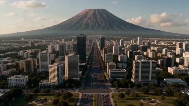 Уничтожение города супервулканом