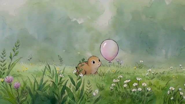 Акварельный мультфильм одним кадром