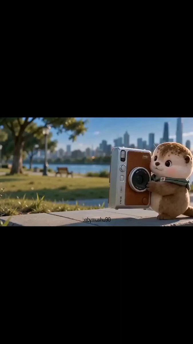Милая выдра: 3D-анимация фотографии