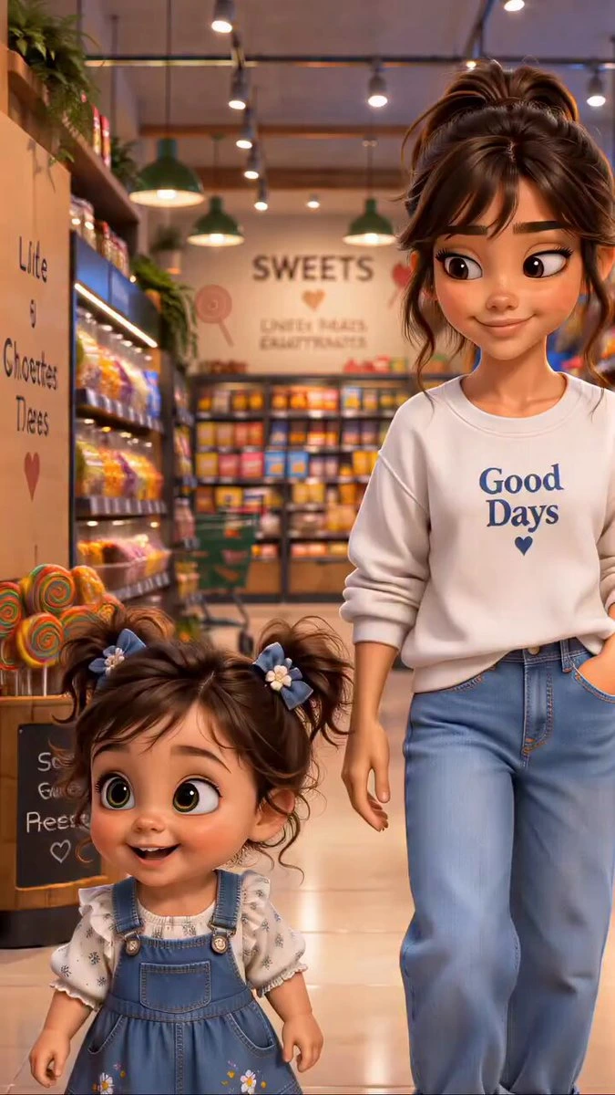Pixar. Малыш падает в проходе со сладостями
