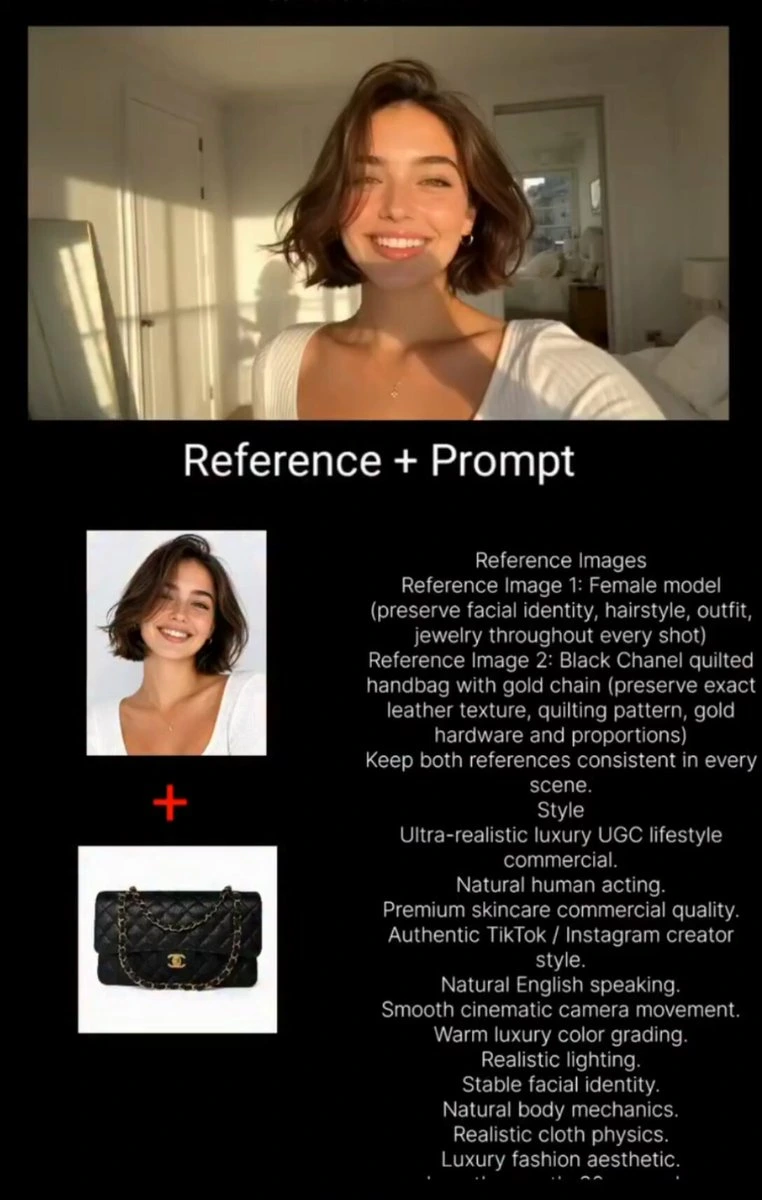 Реалистичная реклама luxury-сумки Chanel